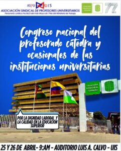 Afiche del evento Congreso Nacional del Profesorado Cátedra y Ocasionales de las Instituciones Universitarias