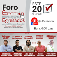Folleto de invitación al Foro de Candidatos a Representante de los Egresados