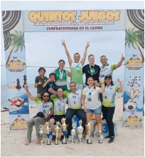 Fotografía de la delegación de ASPU en los V Juegos Nacionales en San Antero y Coveñas